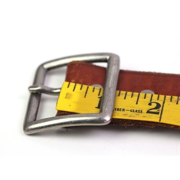 AEO BROWN GENUINE LEATHER 1 1/4"Wd STUDDED CASUAL DRESS WOMEN'S BELT Sz S (93T - Picture 10 of 13